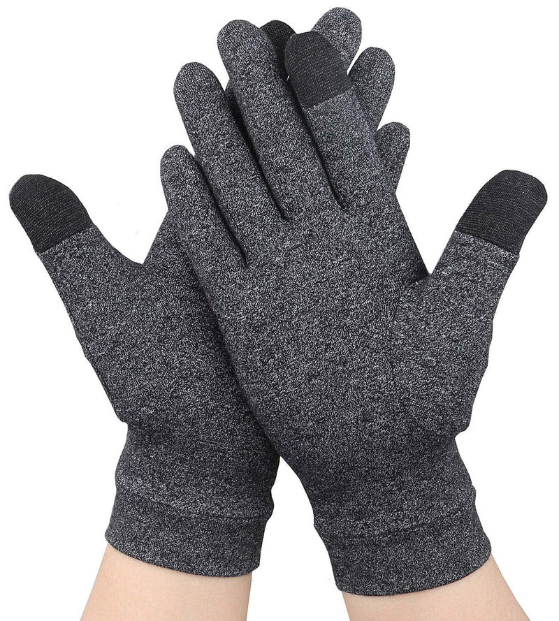 [Australia] - Happymart 2 Pairs Full Finger Arthritis Gloves, Compression Gloves for Women, Men - Carpal Tunnel, Rheumatoid Arthritis Hand Support - Relief for Joint Pain - Touchscreen for Typing, Work (Medium) Medium (4 Count) 