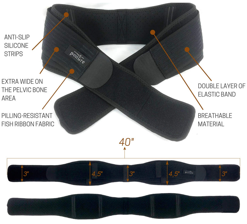 [Australia] - Vriksasana Si Belt for Men and Women That Treat Sciatica, Including Pelvic, Back and Leg Pain Nerve Pain, Stabilize Sacroiliac Joint | Trochanter Brace | Anti-Slip and Pilling-Resistant (REGULAR SIZE) Regular 