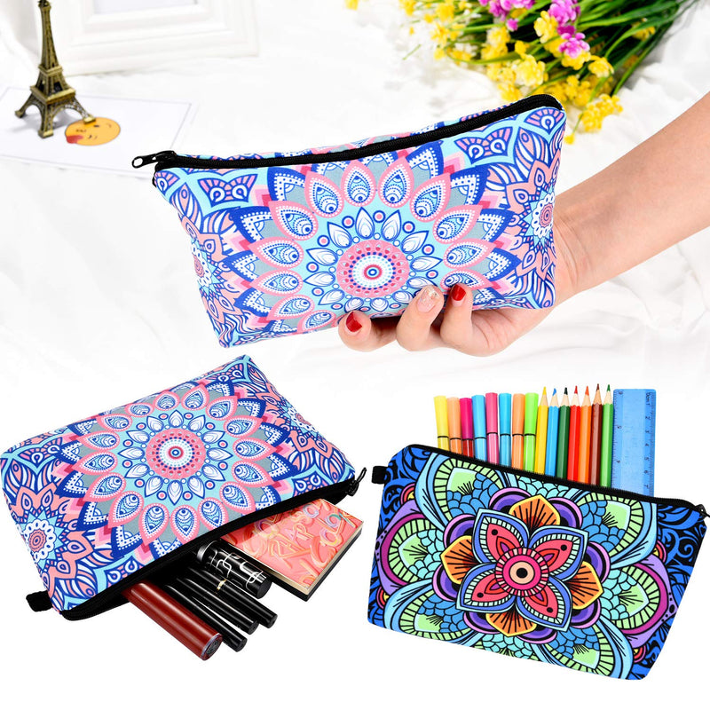 [Australia] - 6 Pieces Makeup Bag Toiletry Pouch Waterproof Cosmetic Bag with Zipper Travel Packing Bag 8.7 x 5.3 Inch Small Cosmetic Bag Accessory Organizer for Women and Men (Multicolor Style) Multicolor Style 