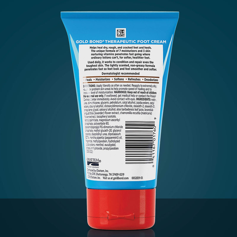 [Australia] - Gold Bond Therapeutic Foot Cream 4 oz. (Pack of 3), Triple Action Relief for Dry Skin 