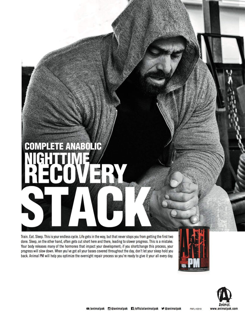 [Australia] - Animal PM - Zinc, Magnesium, Vitamin B6 - GBA + AKG - Immune and Recovery Complex - Sleep and Relaxation Complex - Night time Anabolic Recovery Stack - 30 Night Supply 