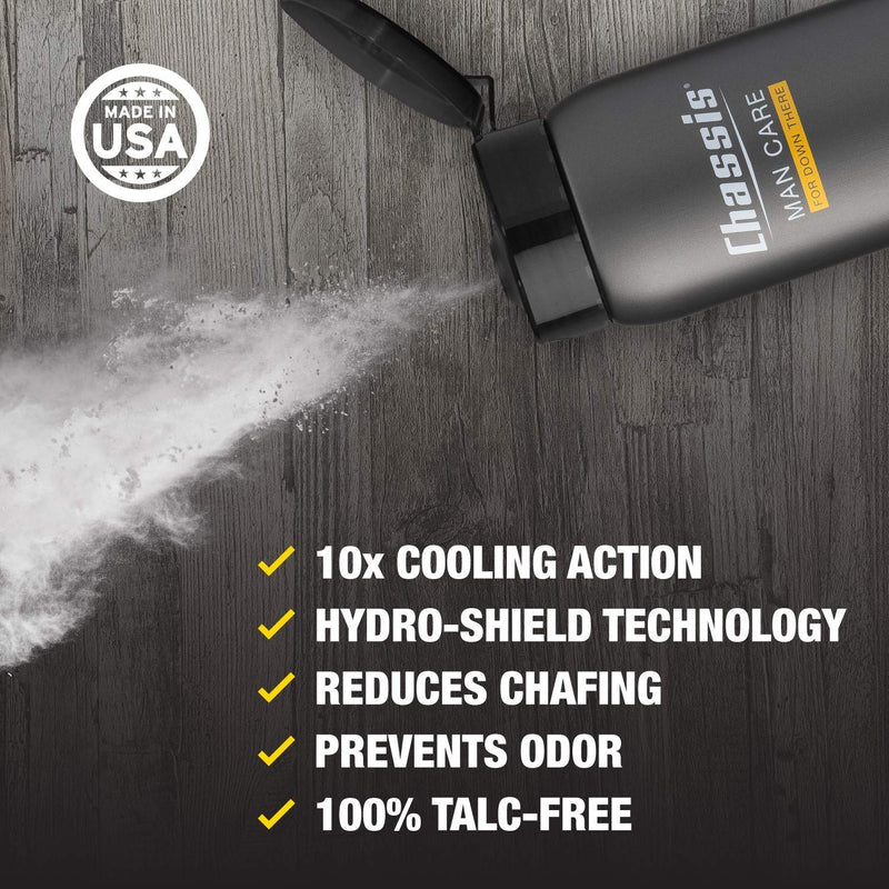 [Australia] - Chassis Premium Ice Max Talc-Free Body Powder for Men | All-New w/Max Cooling Sensation Ice Max Fresh Scent 