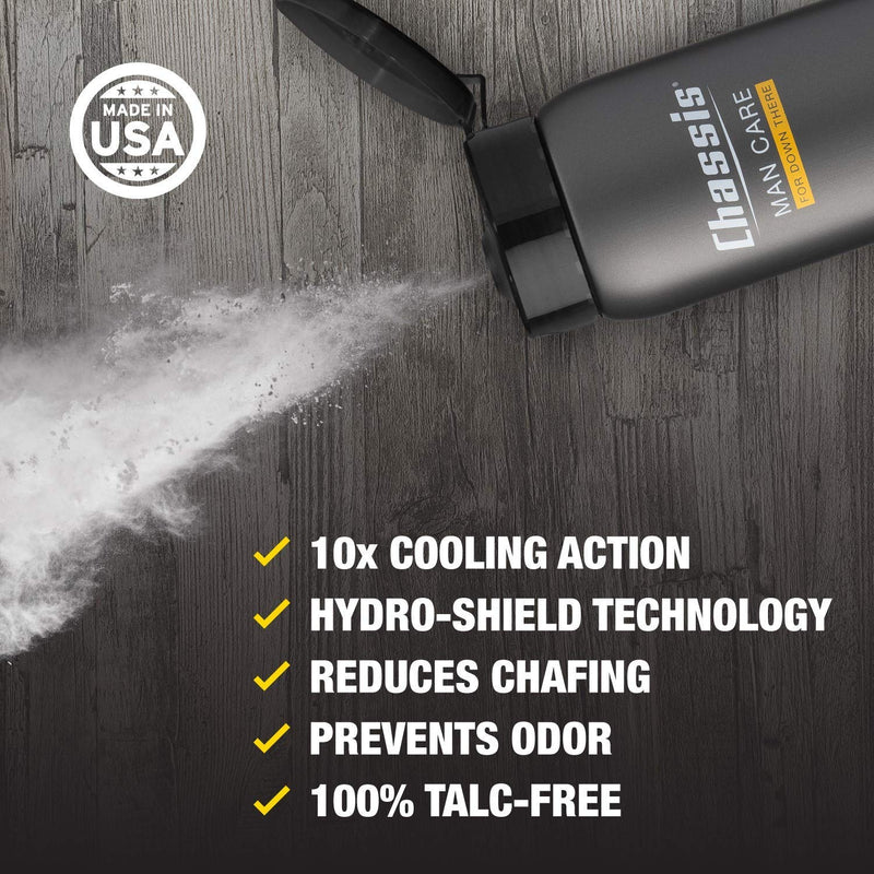 [Australia] - Chassis Premium Ice Max Talc-Free Body Powder for Men | All-New w/ Max Cooling Sensation 