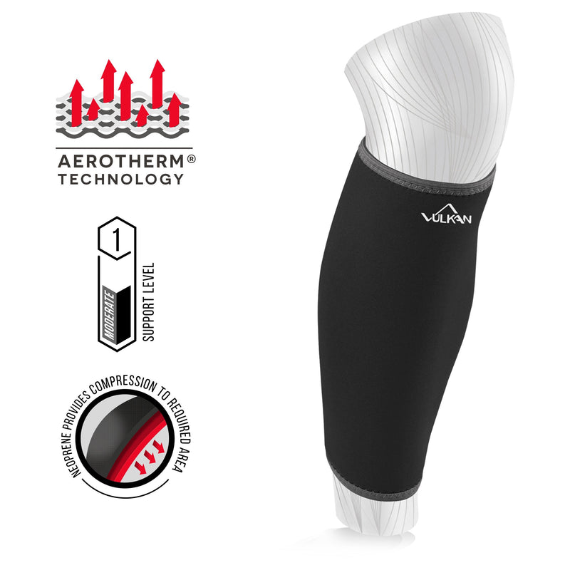 [Australia] - Vulkan Classic Calf and Shin Support, Breathable Lower Leg Brace, Athletic Compression Sleeve for Exercising and Walking, Small, 30-34 cm 