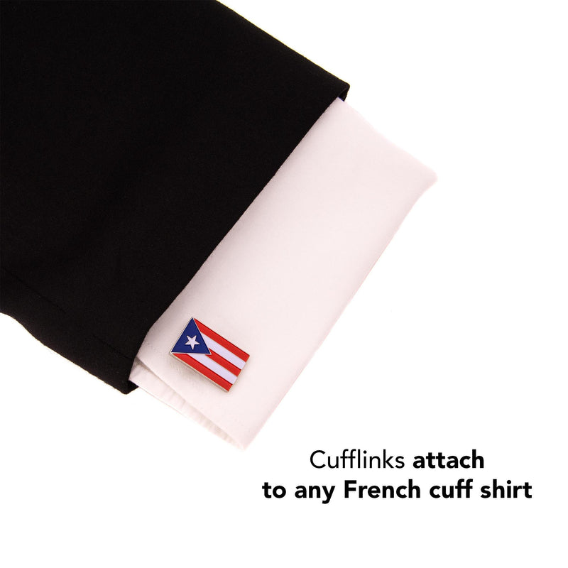 [Australia] - Desert Cactus Puerto Rico Rectangle State Flag Cufflinks Formal Wear Blazer for French Cuff Shirt (Cufflinks - Flag) 