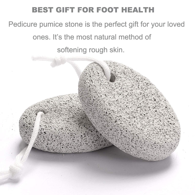 [Australia] - Natural Pumice Stone for Feet, Borogo 3-Pack Lava Pedicure Tools Hard Skin Callus Remover for Feet and Hands - Natural Foot File Exfoliation to Remove Dead Skin, Heels, Elbows, Hands A-white 