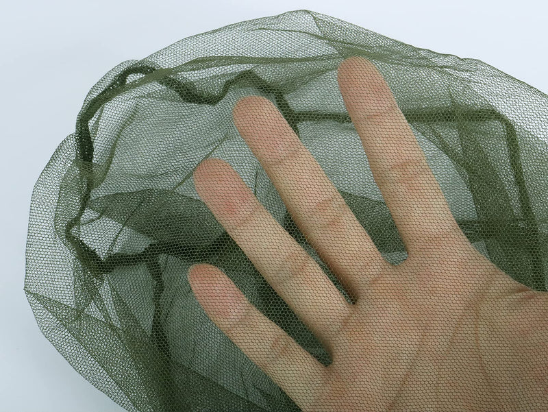 [Australia] - 2 Pack Mosquito Head Net Midge Net Head Cover for Outdoor Hiking Fishing Camping Green and Black Green, Black 