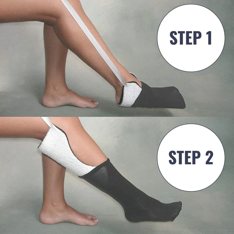[Australia] - DMI Deluxe Sock Aid / Helper - Easily Pull on Socks Without Bending, Slip Resistance, Reliable Sock Aid Device for Seniors, White 