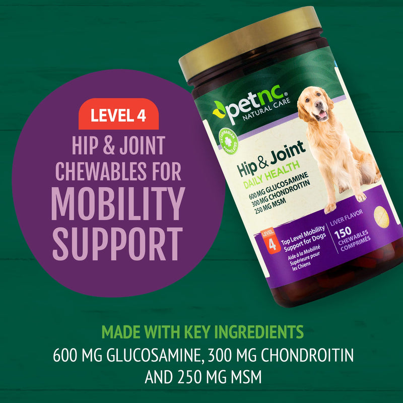 [Australia] - PetNC Natural Care Hip and Joint Health Advanced Chewables for Dogs 150 count 