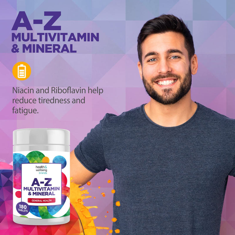 [Australia] - A-Z Multivitamin and Minerals 180 Tablets, Vitamins for Men's and Women's, 23 High Strength Vitamins and Minerals Including Iron, Zinc Vitamin C and More (180) 