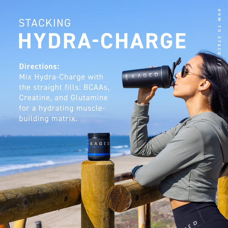 [Australia] - Electrolytes, Kaged Muscle Hydra-Charge Premium Electrolyte Powder, Hydration Electrolyte Powder, Pre Workout, Post Workout, Intra Workout, Orange Mango, 60 Servings, Clear 60 Servings (Scoop) 