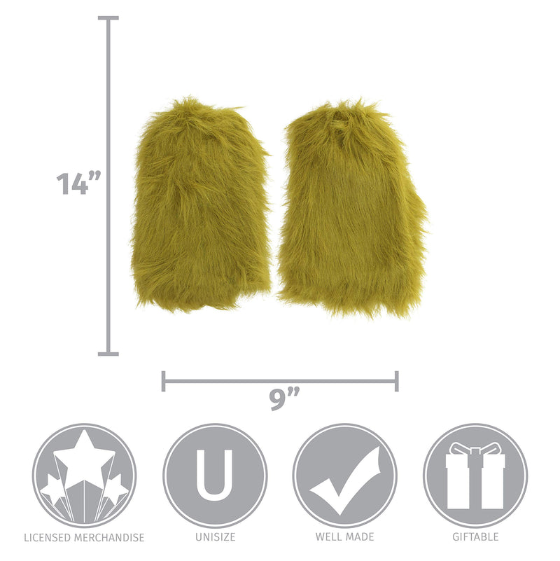 [Australia] - Dr. Seuss The Grinch Fuzzy Leg Warmers Costume Accessory for adults and teens 