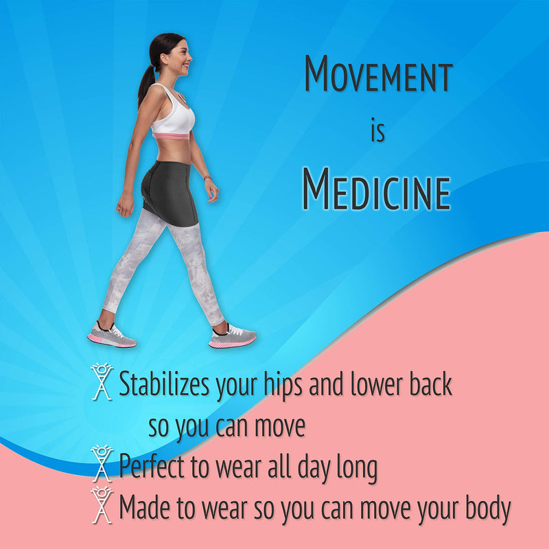 [Australia] - Alki Active Hip Pain Relief Compression Band for Women - Hip Support, Hip Flexor Support, Pain in Hip Area, Hip Joint Pain, Compression Wrap with Pocket (Medium) Medium 