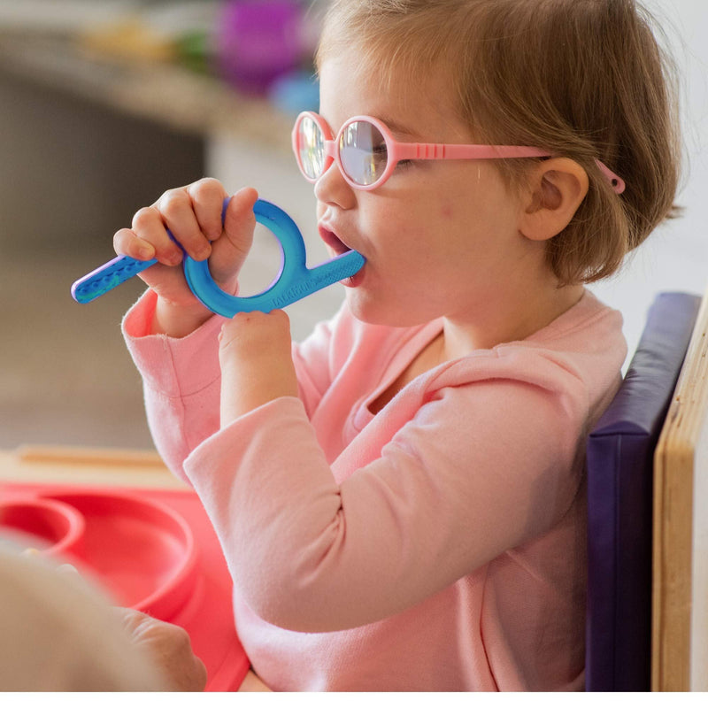 [Australia] - TalkTools Groovy Chewy (Ocean Blue) 1pk | Oral Motor Sensory Tool for Kids and Toddlers | Therapy Tools to Improve Chewing and Biting 