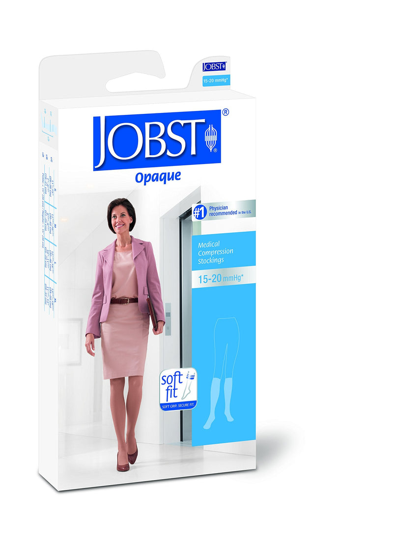 [Australia] - JOBST Opaque SoftFit 15-20 mmHg Closed Toe Knee High Compression Stocking, Natural, Large 