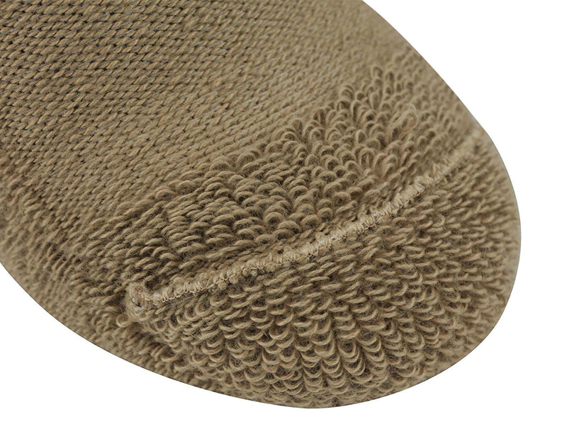 [Australia] - +MD Non-Binding Diabetic Socks for Men Women-6 Pairs Medical Circulatory Crew Socks with Cushion Sole Brown 9-11 