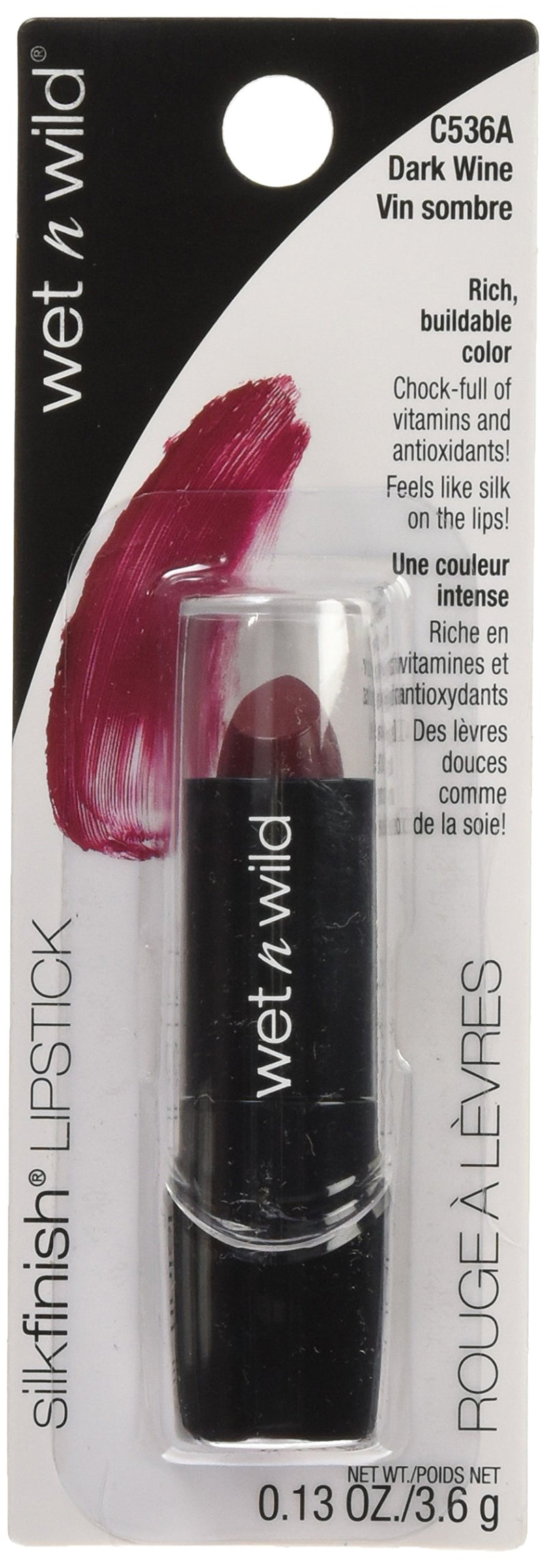 [Australia] - wet n wild Silk Finish Lip Stick, Dark Wine, 0.13 Ounce 