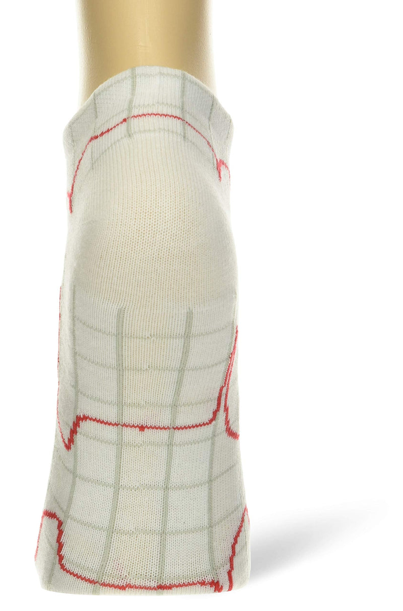 [Australia] - Prestige Medical 377-hrb Heartbeat Nurse Socks, white 