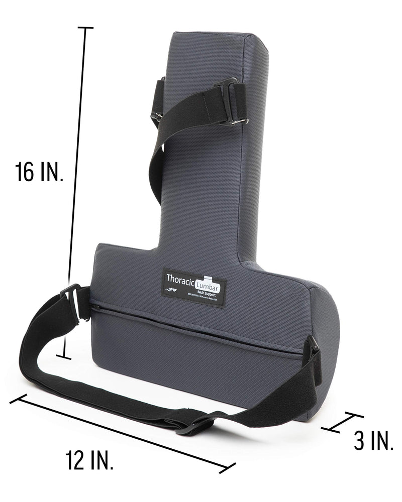 [Australia] - OPTP Thoracic Lumbar Back Support - Soft Cushion for Improved Sitting Posture and Upper/Lower Back Pain Relief for Desk Chairs, Car Seats and Airplanes 