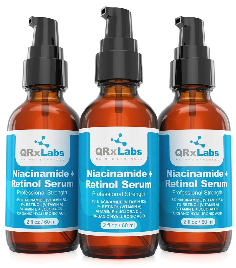 [Australia] - 5% Niacinamide (Vitamin B3) + Retinol Serum (Large 60 ml Bottle) - Ultimate Anti-Aging Wrinkle Reducing Treatment - Fights Acne Breakouts & Fades Blemishes & Spots - Reduces Pore Size & Tightens Skin 