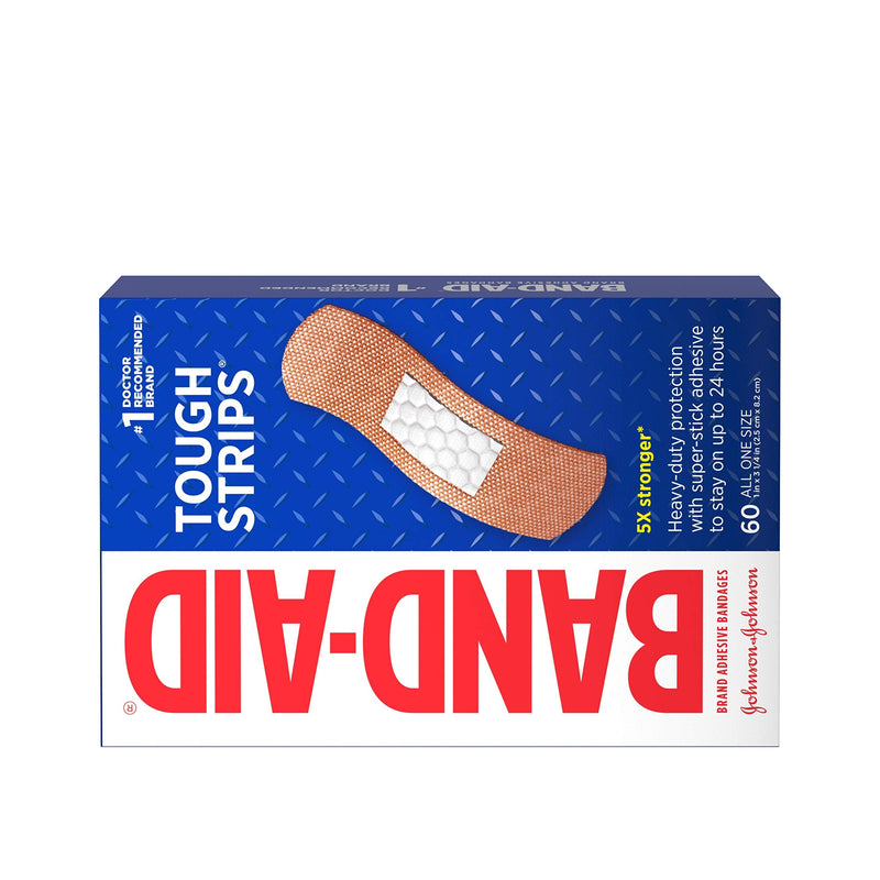 [Australia] - Band-Aid Brand Tough Strips Adhesive Bandage, All One Size, 60 Count of 2 60 Count (Pack of 2) 