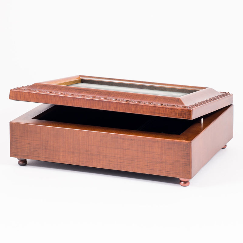 [Australia] - Cottage Garden Box of Wishes for You My Daughter Woodgrain Rope Trim Jewelry Music Box Plays You are My Sunshine 