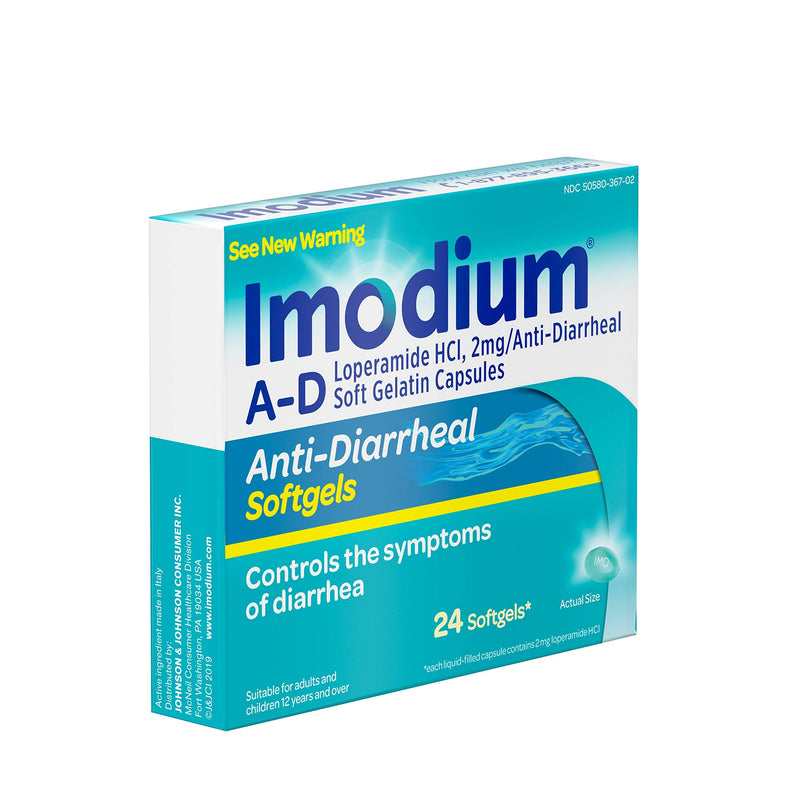 [Australia] - Imodium A-D Anti-Diarrheal Medicine Softgels with Loperamide Hydrochloride, 24 ct. 