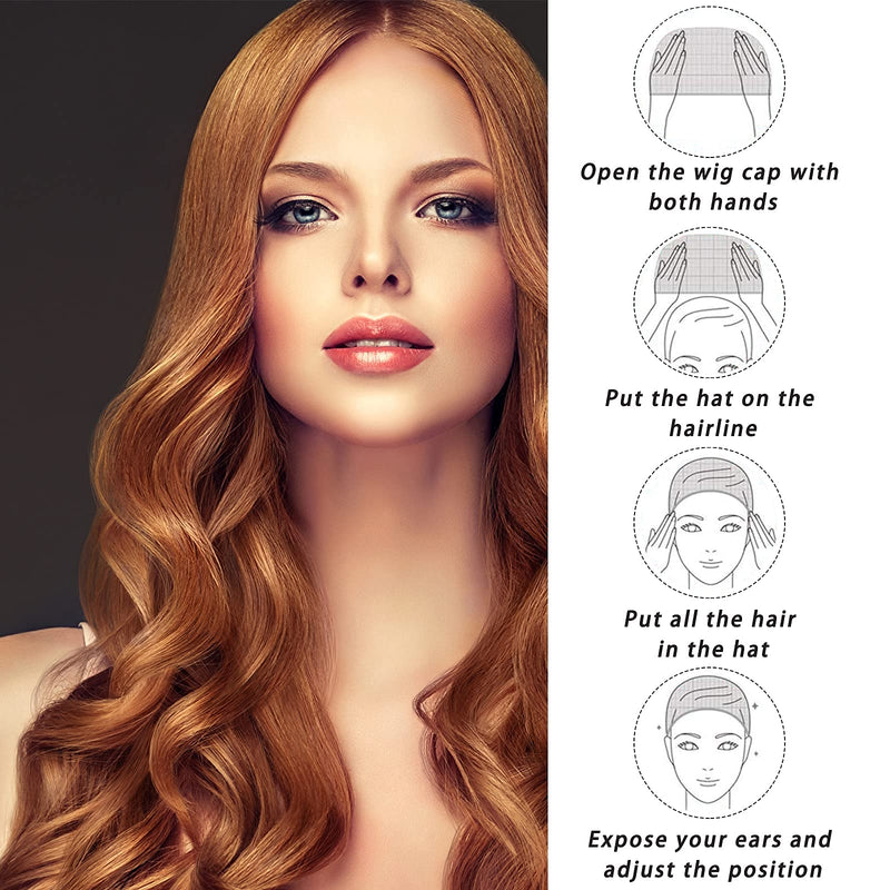 [Australia] - Wig Caps,Smilco 10 Pieces Mesh Wig Cap Net,Weaving Hair Net,Fishnet Wig Cap For Women(Natural Nude) Natural Nude 