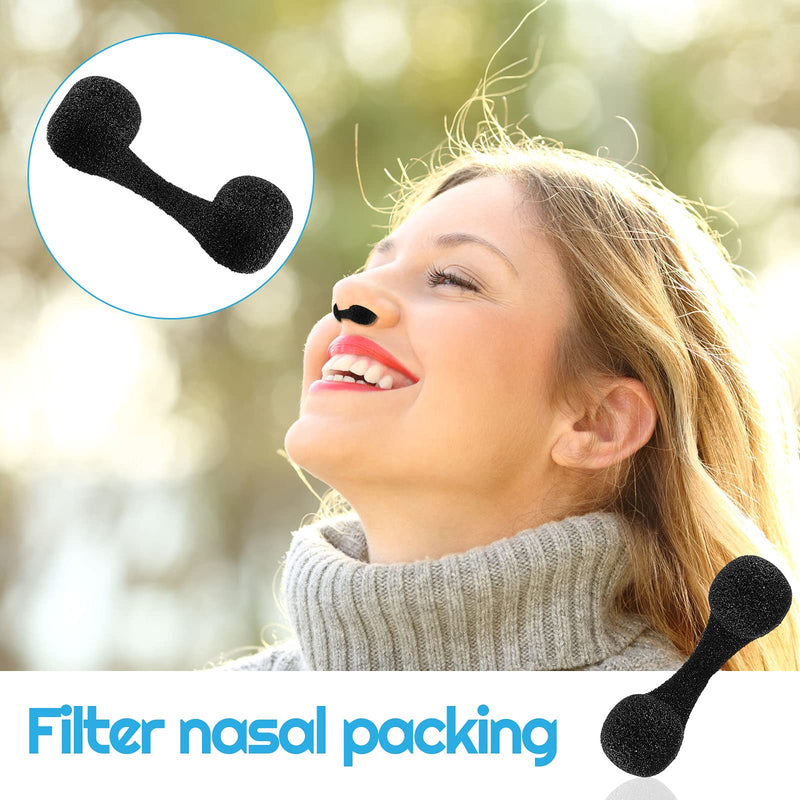 [Australia] - 70 Pieces Black Disposable Nose Filters Sponges Spray Tanning Nose Filters for Spray Solution Airbrush Tanning Outdoor Dust Areas Woodworking Sanding Protection and Construction 