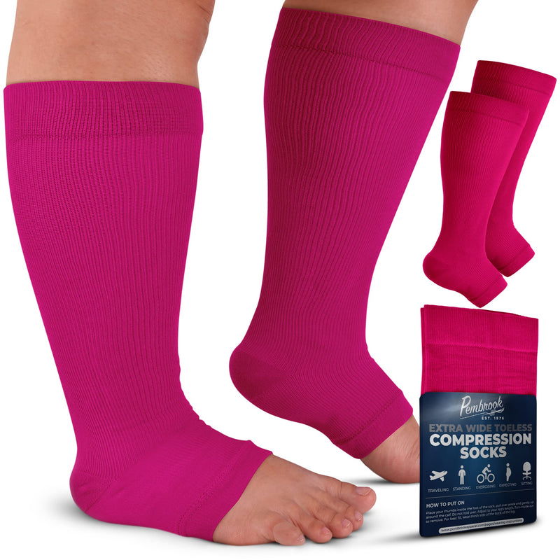 [Australia] - Pembrook Plus Size Compression Toeless Socks and Sleeves Bundle 