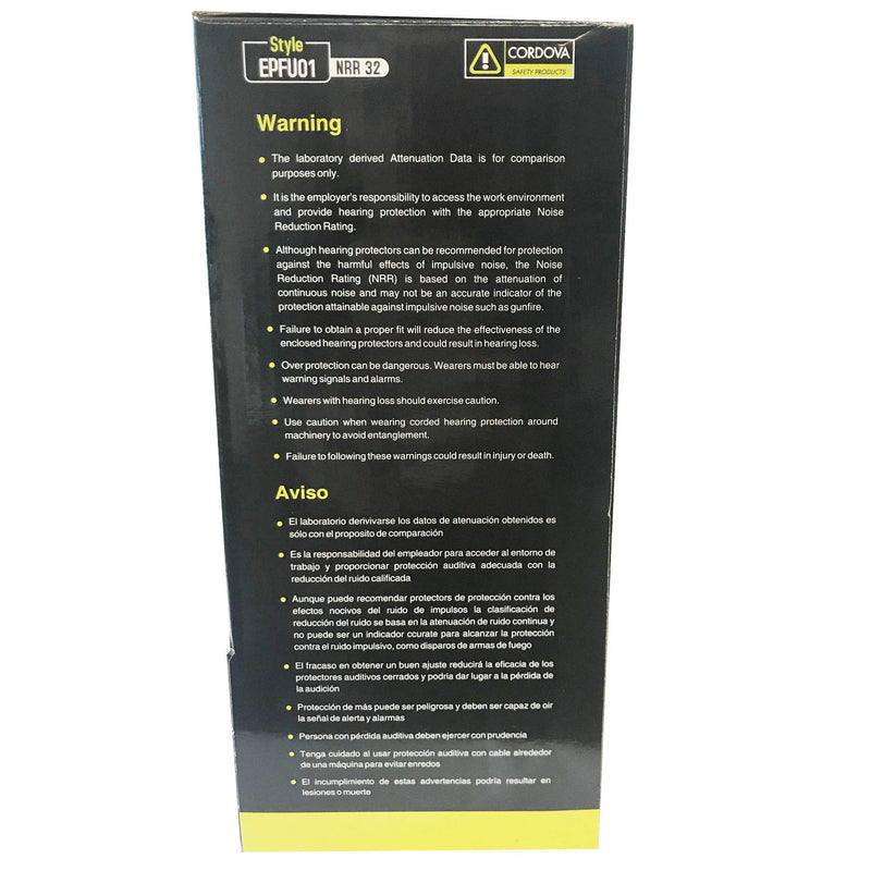 [Australia] - Cordova Safety Products Encore Disposable Noise-Cancelling NRR 32 Foam Ear Plugs, Orange (200 Pairs) 