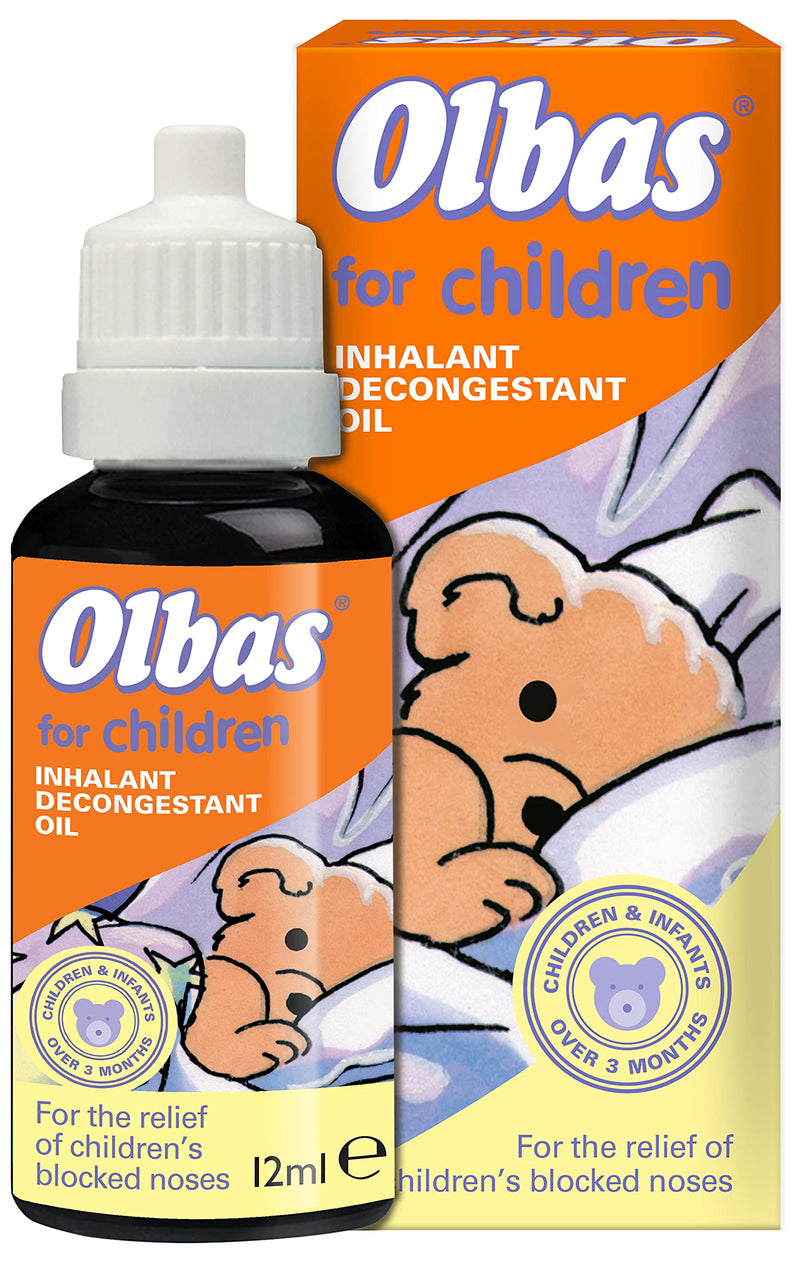 [Australia] - Olbas Oil For Children 12ml - Inhalant Decongestant Oil - Relief from Catarrh, Colds & Blocked Sinuses - For Children over 3 Months Old 