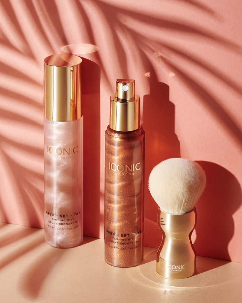 [Australia] - ICONIC London Tan & Buff Brush | Kabuki Brush for Tanning | Fake Tan Applicator For Liquid, Mousse, Gel and Powder 