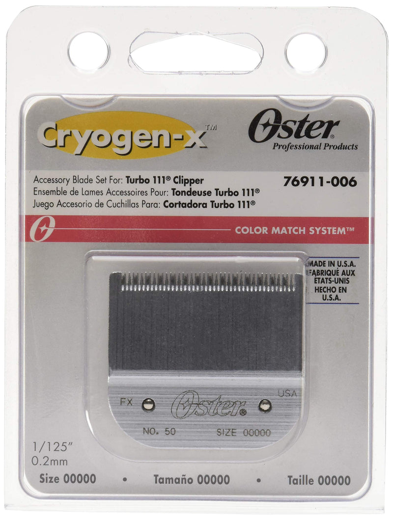 [Australia] - OSTER Cryogen-X Blade Set for Turbo 111 Clipper Size 00000 (1/125 inch/0.2mm) (Model: 76911-006) 