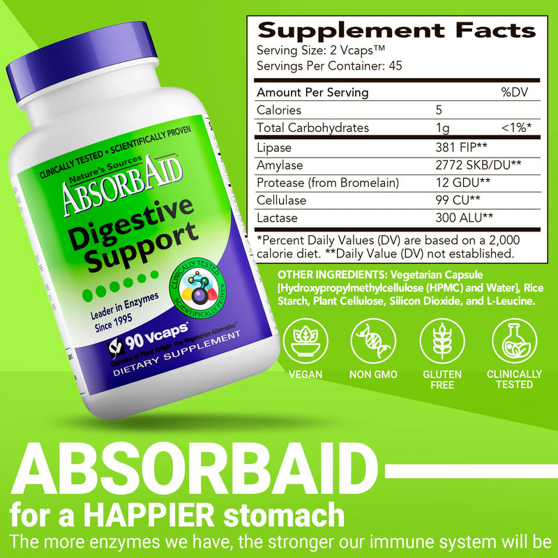[Australia] - Nature's Sources AbsorbAid Digestive Support - 90 Vcaps 