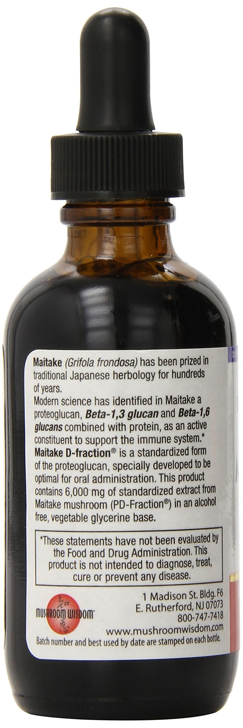 [Australia] - Mushroom Wisdom, Inc. Maitake D Fraction Pro 4X ,2.02 Fl Oz 