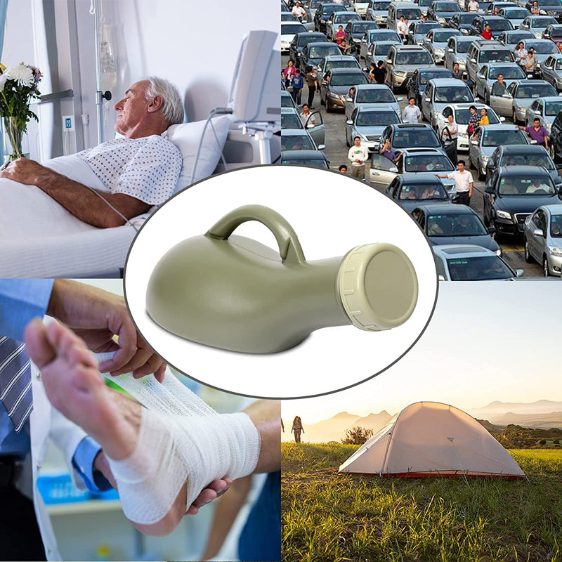 [Australia] - Cymax Thickened Unisex Urinal Bottle for Men and Women,Portable Pee Bottle with a Lid and Funnel,Mobile Toilet Portable Urinal for Car,Travel,Camping,Emergency Use 