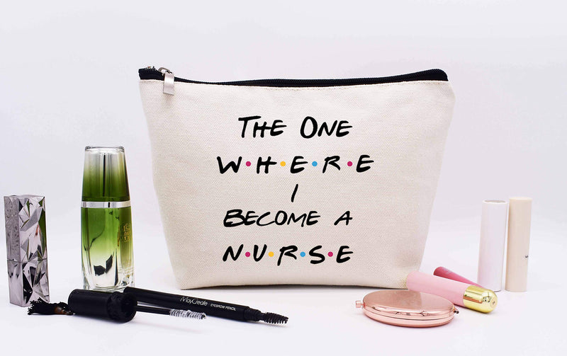 [Australia] - Makeup Bag Gift for Nurse,Cosmetic Bag Gift,Birthday Graduation Christmas Gift for Her,Registered Nurse Graduation Gifts,Soon to Be Nurse,Graduation Gift for Medical Student ,the One Where I Become A Nurse 