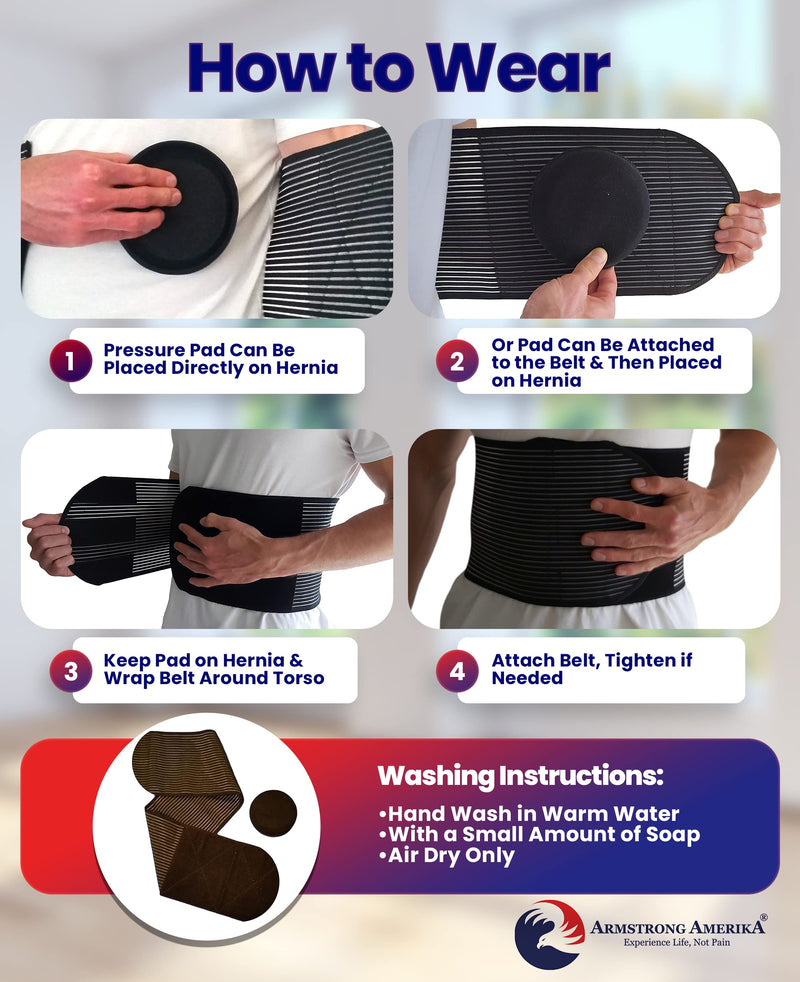 [Australia] - Hernia Belt for Men and Women – Beige Abdominal Binder Belly Band For Umbilical Hernias & Navel Belly Button Hernias With Compression Pad For Hernia Support and Stomach Hernia Brace Pain Relief (L/XL) Large/X-Large (Pack of 1) 