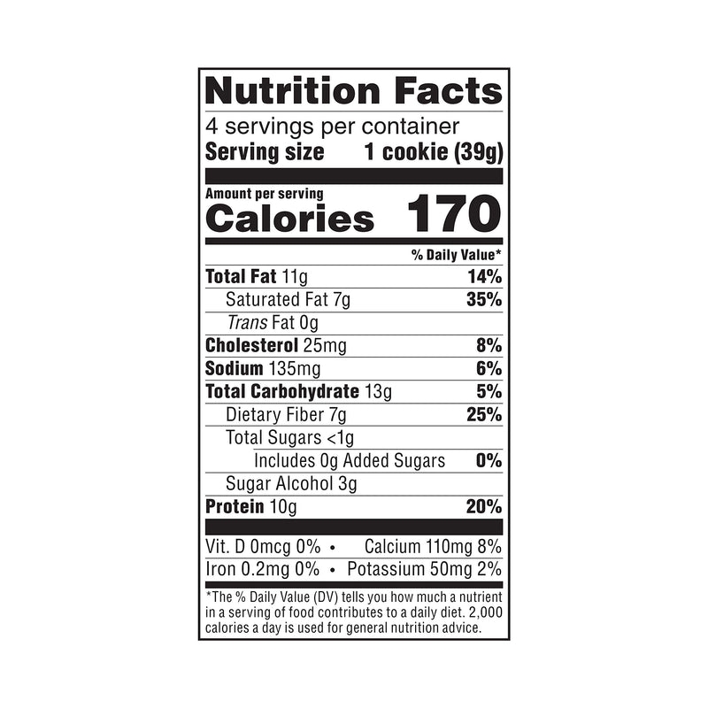 [Australia] - Atkins Protein Cookie Chocolate Chip, 4 Count 1.38 Ounce (Pack of 4) 