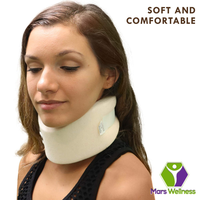 [Australia] - Mars Wellness Universal Soft Neck Brace - Medical Cervical Collar Support Brace for Neck Pain - Our Adjustable Foam Brace is Used to Keep Your Neck Stable Post Surgery - 3" 3 Inch (Pack of 1) 