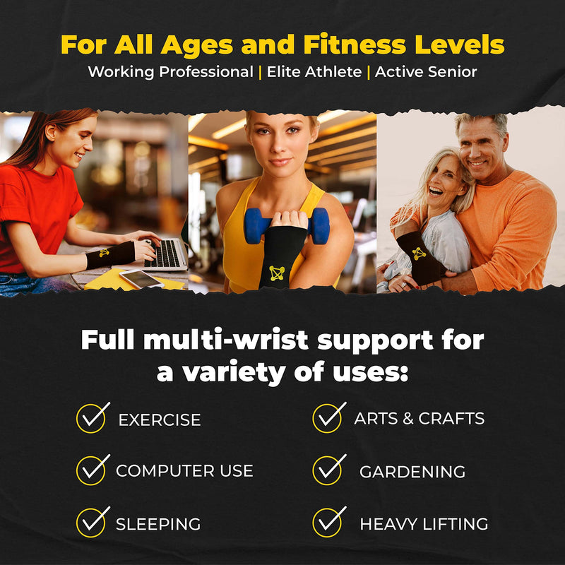[Australia] - CopperJoint Wrist Compression Sleeve - Copper Infused Wrist Support Compression Brace - Ortho Guard - Wrist Pain & Fatigue Relief - Wrist Protector (Left or Right - X-Large) Right-X-Large Wrist Brace w/ Thumb Support 