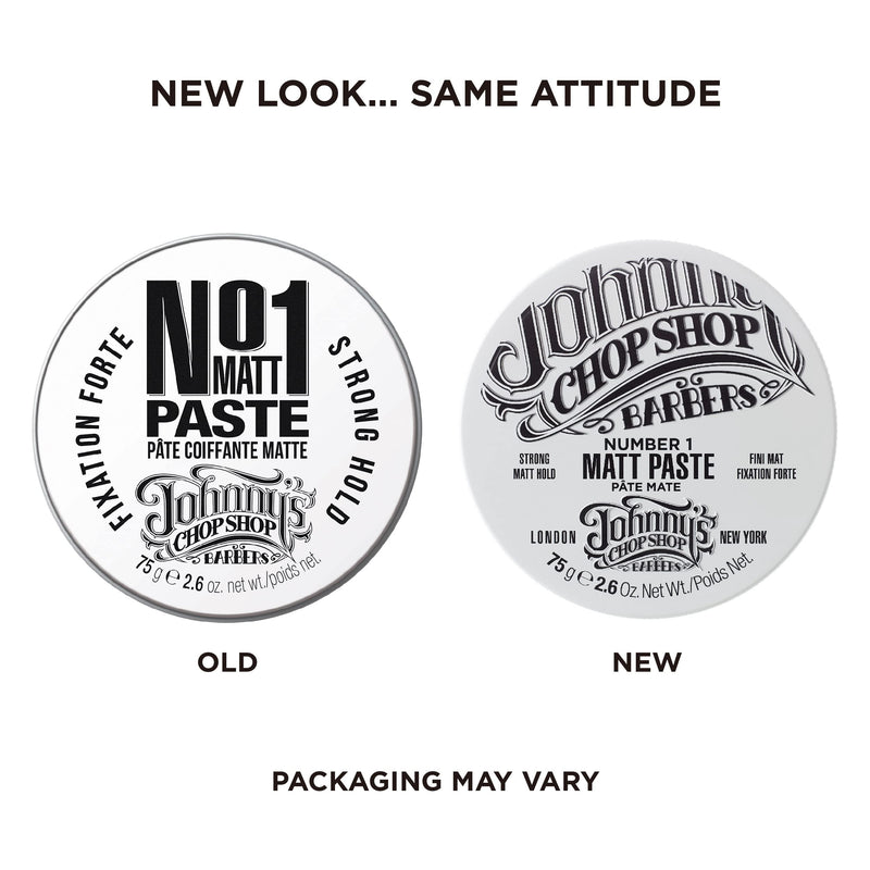 [Australia] - Johnny's Chop Shop - No 1 Matt Paste In A Tin, Strong Hold, Natural Finish (75g) Pack of 1 