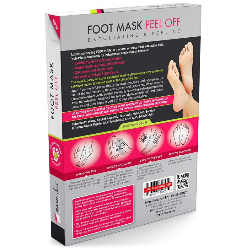 [Australia] - [ 2 Pack ] Foot Peel Mask - Cracked Heels Repair for Dry Callus Dead Skin - Exfoliating Peel Remover for Baby Soft Feet 
