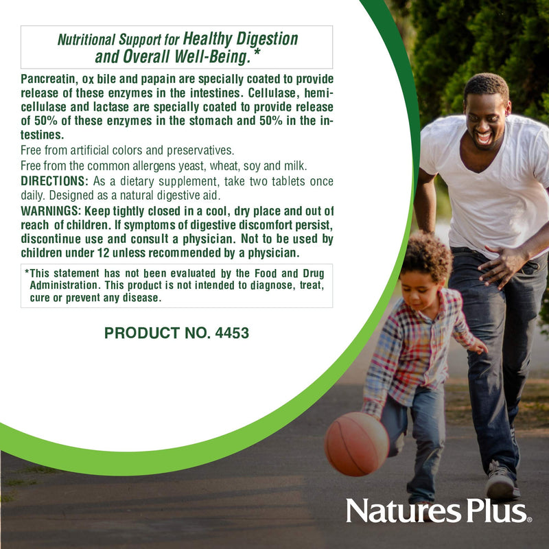 [Australia] - NaturesPlus UltraZyme - 120 mg Ox Bile, 90 Tablets - Maximum Strength Digestive Enzyme Supplement, Anti-Inflammatory, Promotes Nutrient Absorption - 45 Servings 