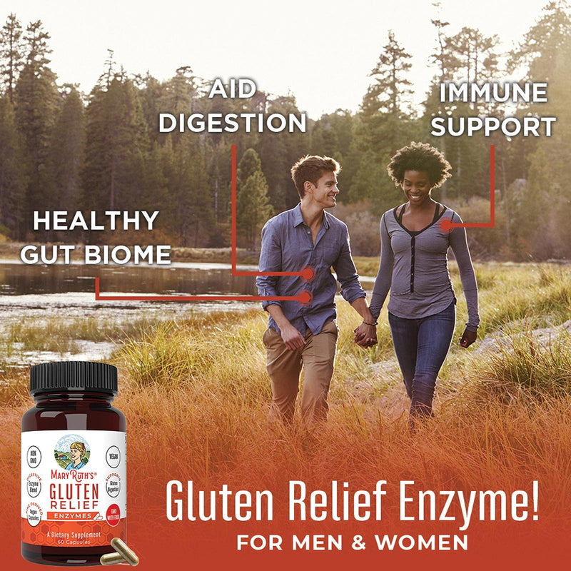 [Australia] - Digestive Support | Up to 2 Month Supply | Gluten Digestive Enzyme | Gluten Enzyme | Supplement for Digesting Gluten | Gut Health Support & Nutrient Absorption | Non-GMO | Gluten Blocker | 60 Count 