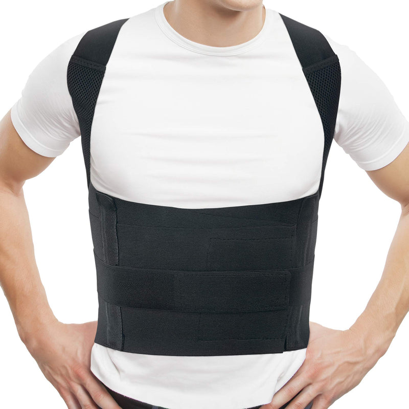 [Australia] - ORTONYX Comfort Posture Corrector Clavicle and Shoulder Support Back Brace, Fully Adjustable for Men and Women/656A-Small Small (Pack of 1) Black 