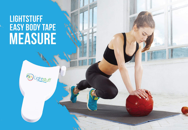 [Australia] - Body Measuring Tape - Compact, Ergonomic Body Measurement Tape with One-Button Retraction Design - Smart, Accurate Way to Track Muscle Gain, Fat Loss - Lightstuff Easy Body Tape Measure 