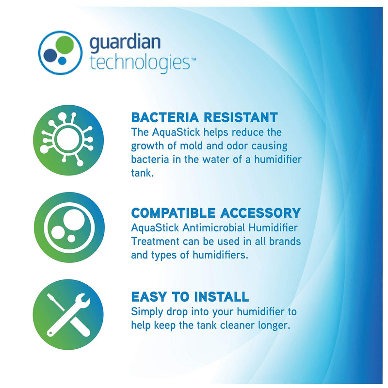[Australia] - Guardian Technologies GGHS15 Aquastick Antimicrobial Humidifier Treatment, 2-Pack, Pure Guardian Humidifiers, Evaporative Humidifier Water Tanks 