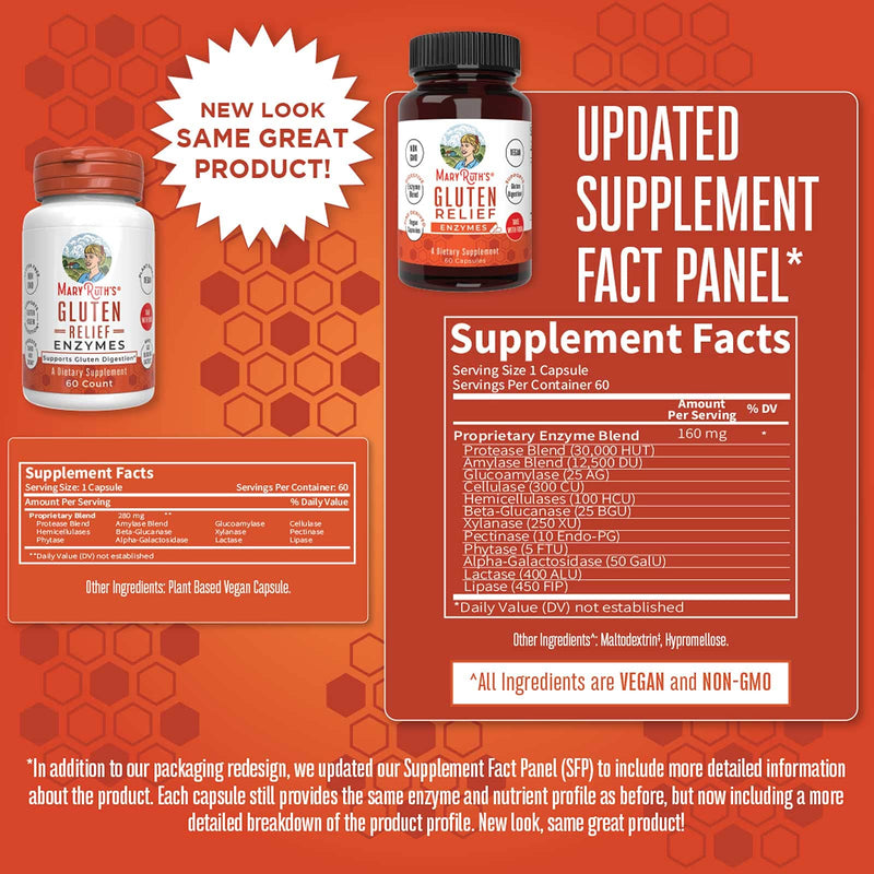 [Australia] - Digestive Support | Up to 2 Month Supply | Gluten Digestive Enzyme | Gluten Enzyme | Supplement for Digesting Gluten | Gut Health Support & Nutrient Absorption | Non-GMO | Gluten Blocker | 60 Count 